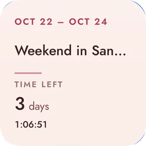 Countdown widget in the look Cocoa and rose