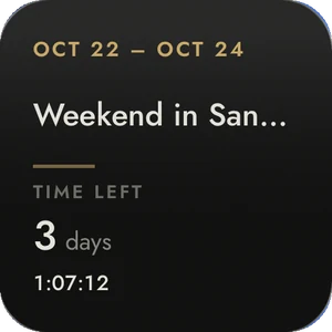 Countdown widget in the look Black