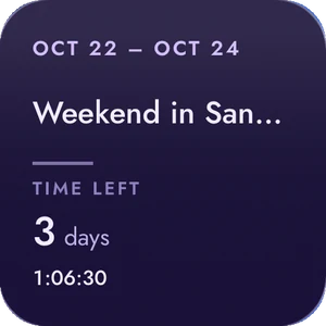 Countdown widget in the look Nebula