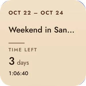Countdown widget in the look Toasted