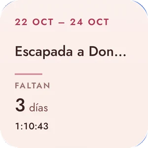 Widget de cuenta atrás en la apariencia Cacao y rosa