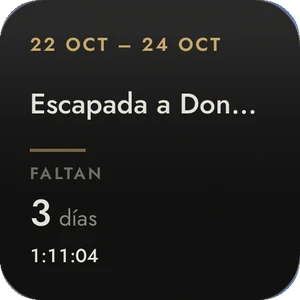 Widget de cuenta atrás en la apariencia Negro