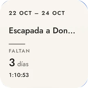 Widget de cuenta atrás en la apariencia Marfil
