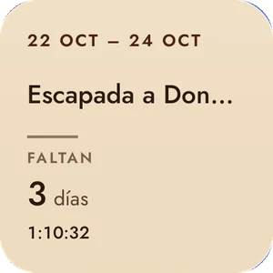Widget de cuenta atrás en la apariencia Tostado