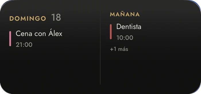 Widget de agenda de Marrow.