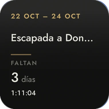 Widget de cuenta atrás de Marrow.